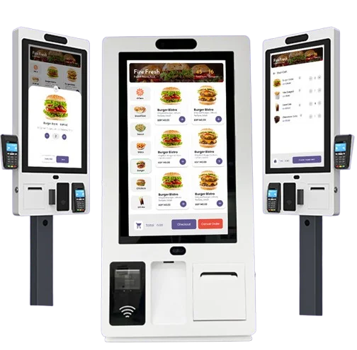 Totem de autoatendimento com TEF integrado para restaurante